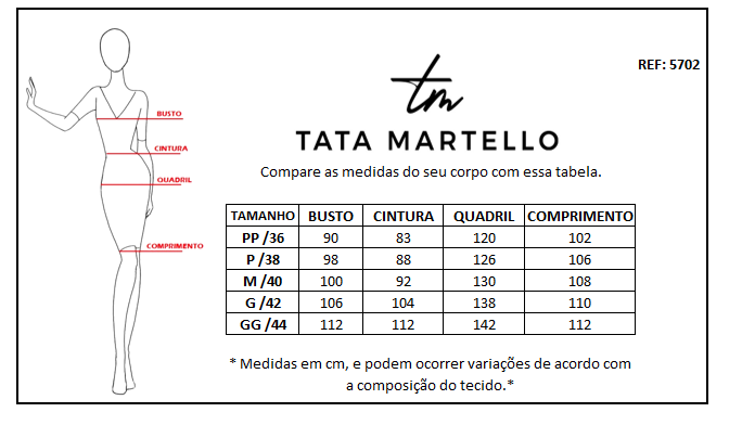 tabela de medidas