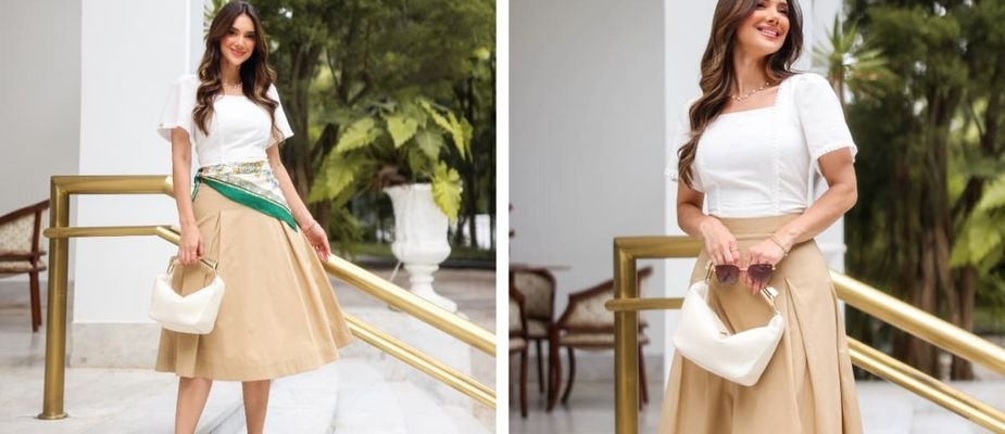 Modelos de saias midi para mulheres evangélicas!