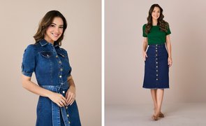 mulheres elegantes usando looks jeans