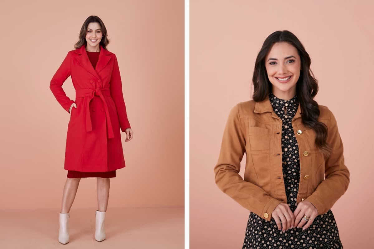mulheres usando casacos para formar um belo look casual
