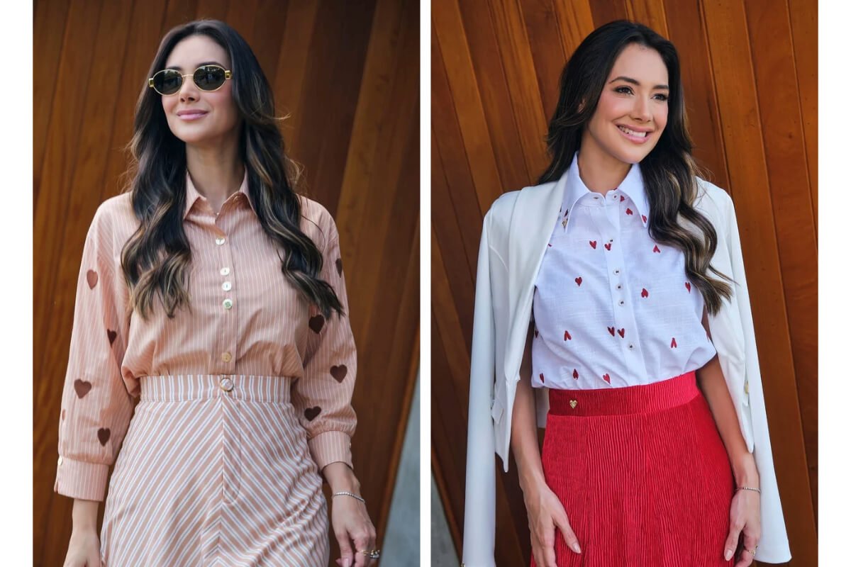 mulheres vestidas com blusas elegantes