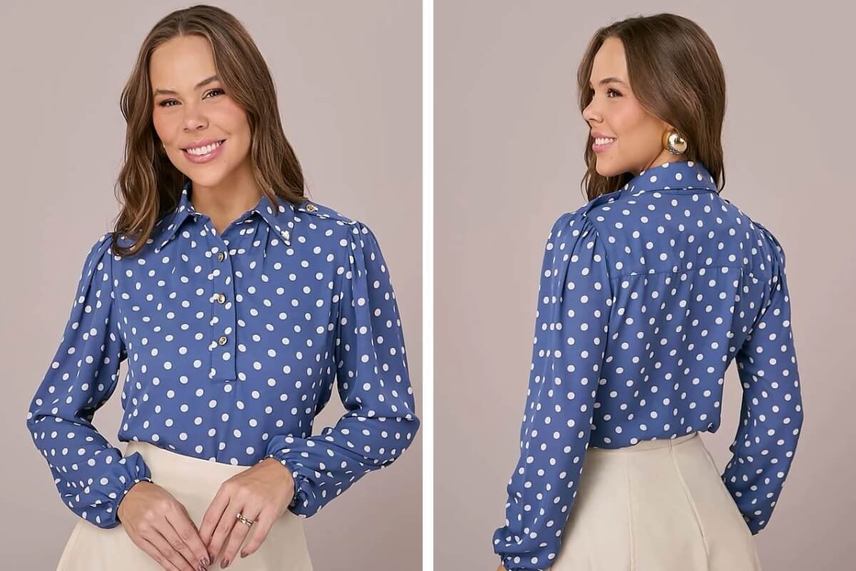 blusa elegante de poa