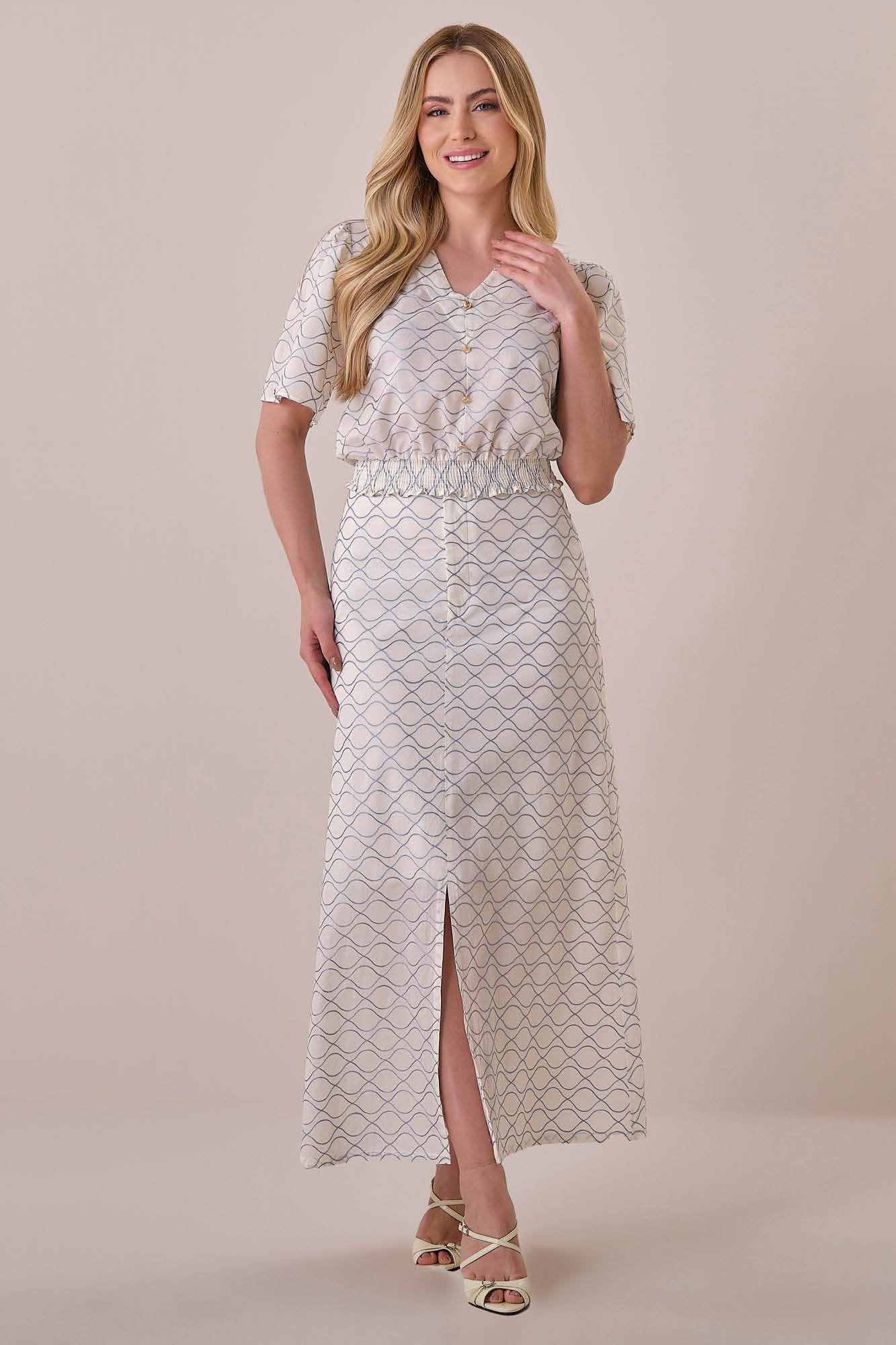 Conjunto Maxi Midi no Algodão Bordado Joana - Tata Martello