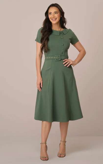 6367 21669 1 vestido midi no bengaline com botoes encapado edna tata martello