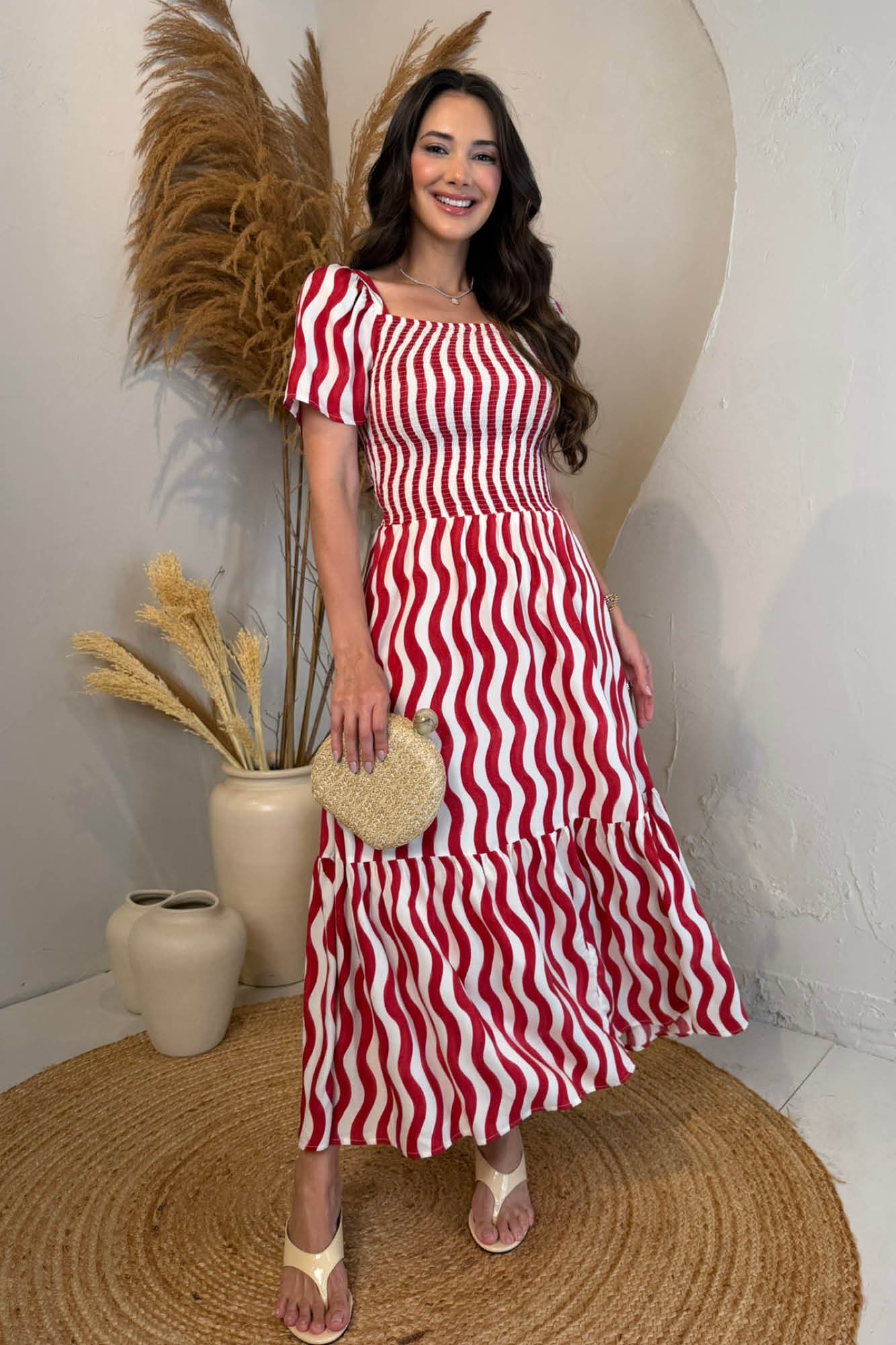 Compre Vestido Maxi Midi na Viscose Estampada Ingrid - Tata Martello