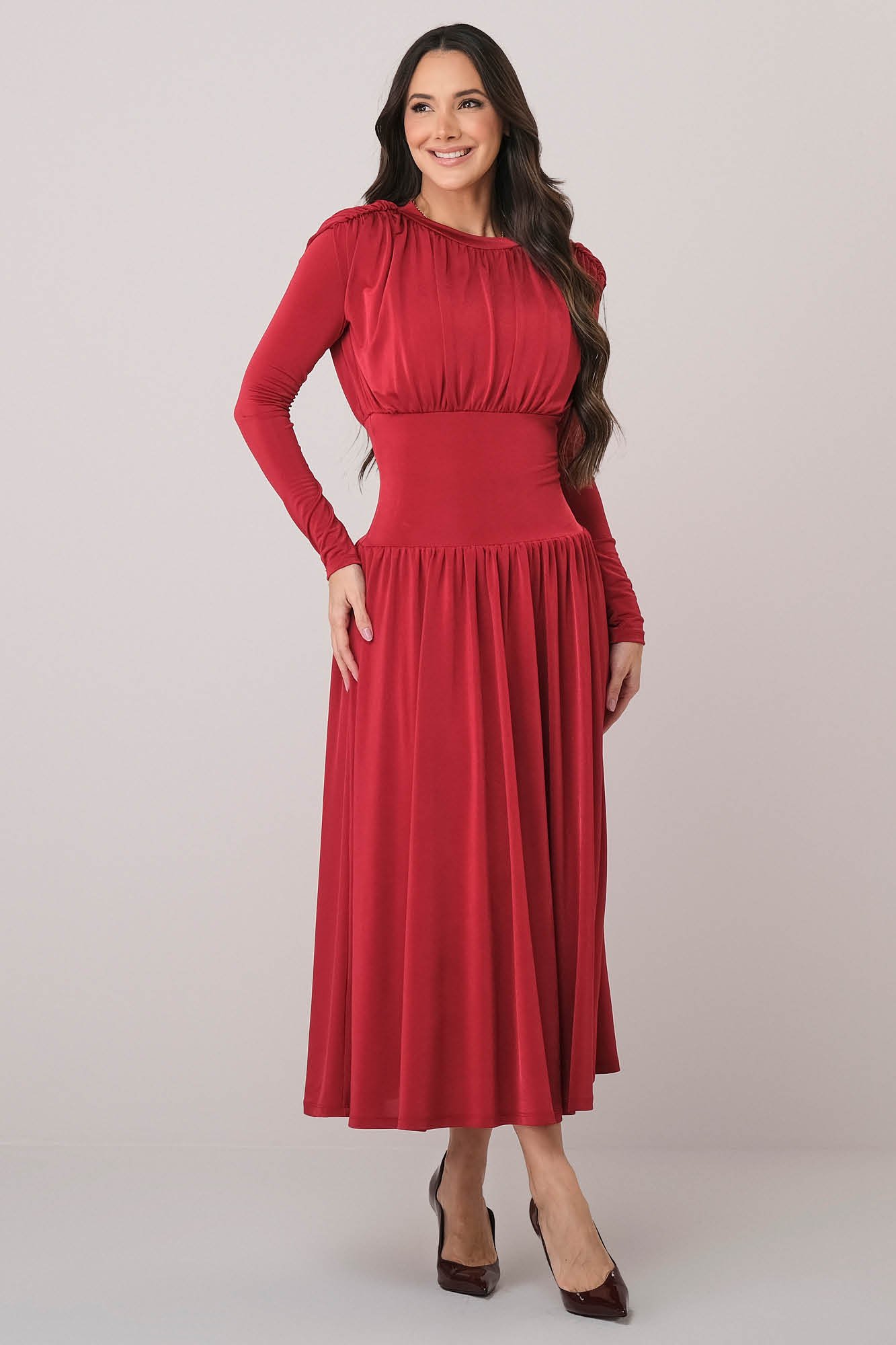Vestido Midi na Malha Ajustada Antonela - Tata Martello
