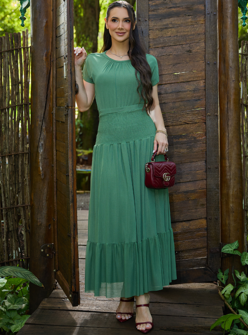 Conjunto Maxi Midi Com Pala em Lastex Alice - Tata Martello
